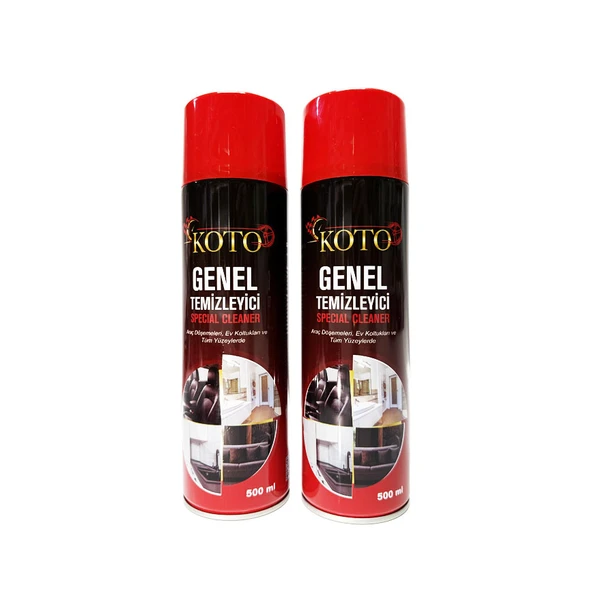 Koto Genel Temizleyici Cam Ekran Yüzey Plastik Deri Anti Static Cleaner Susuz Kopuk Temizleme 2 ADET ürün görseli 1