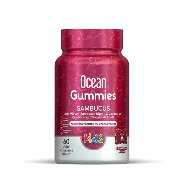 Ocean Gummies Sambucus 60 Adet Çiğnenebilir Jel Form ürün görseli 1