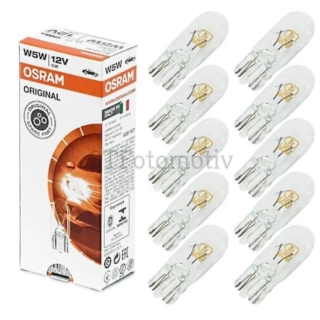 OSRAM 12V T10 W5W Dipsiz Park Ampulü 10 Adet 2825 ürün görseli 1