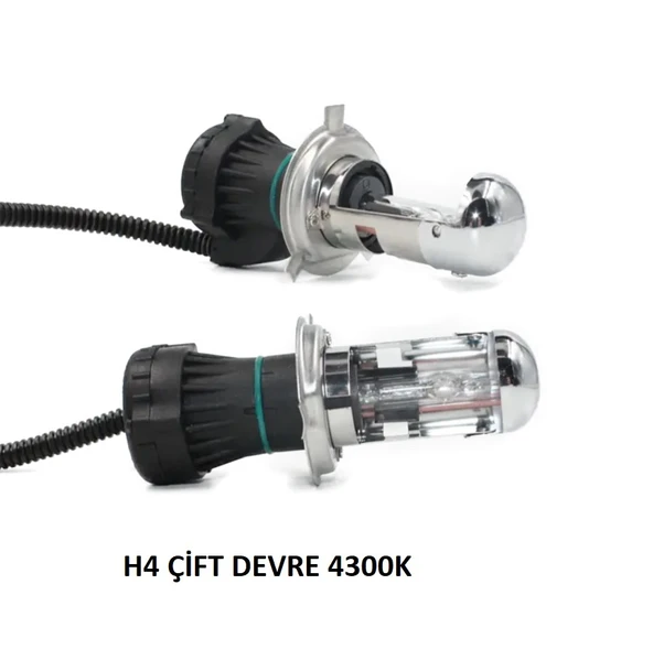H4 Xenon Ampul Çift Devre 4300K 2 Adet ürün görseli 1