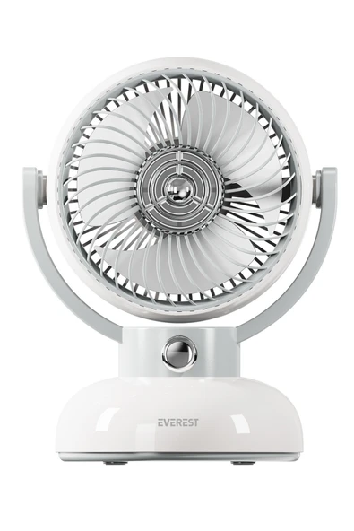 Everest 1200mAh 3 Hız Kademe Led Işıklı Retro Masaüstü Usb Fan - EFN12 ürün görseli 1