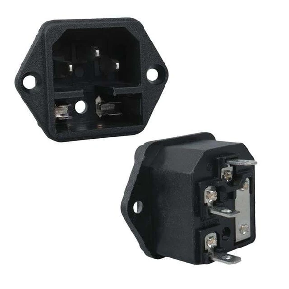 C7 Erkek Şase Sigortalı Erkek Power Soket Kulaklı ürün görseli 1