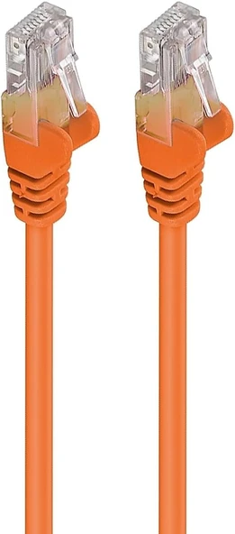 Cat6 Patch Kablo 10 Metre U/UTP LSZH %100 Saf Bakır CU/CU 1 Gigabit - Turuncu ürün görseli 1