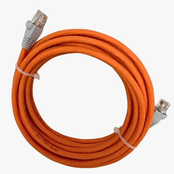 Cat6 Patch Kablo 3 Metre U/UTP LSZH %100 Saf Bakır CU/CU 1 Gigabit - Turuncu ürün görseli 1