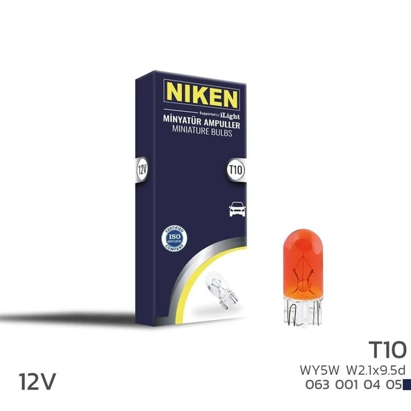 T10 Park Ampulü (W5W) - Turuncu W2.1x9.5d 10 (Adet) ürün görseli 1