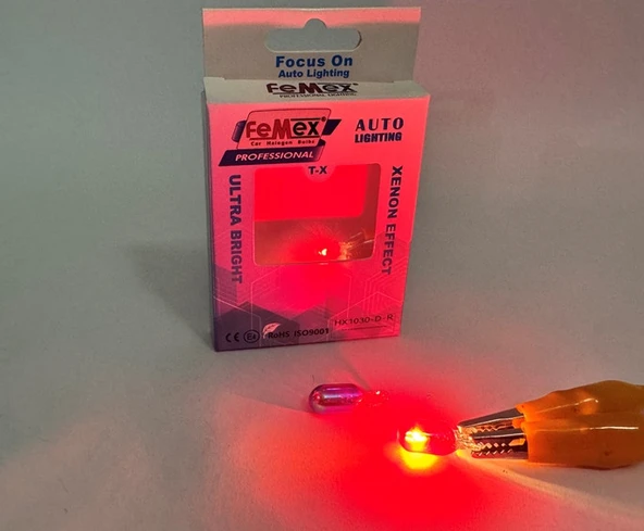 FEMEX Diadem Kırmızı T10 W5W Stop Park Aydınlatma ürün görseli 1