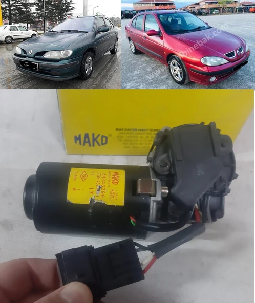 Orjinaldir RENAULT Megane I 1995-2002  Ön Cam Silecek Silgi Motoru Orjinal marka MAKO orjinal parçadır 64343299 64300316 56299 59299 ürün görseli 1