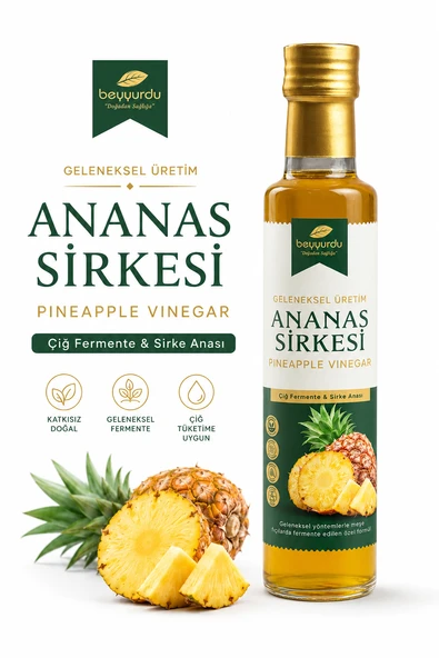 Ananas Sirkesi Beyyurdu Geleneksel Fermente Katkısız Doğal Sirke ürün görseli 1