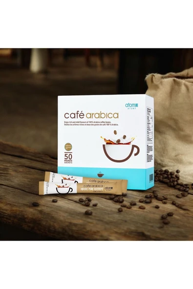 Atomy Café Arabica | %100 Arabica Çekirdekli Sütlü & Şekerli Hazır Kahve | 50 Saşe ürün görseli 1