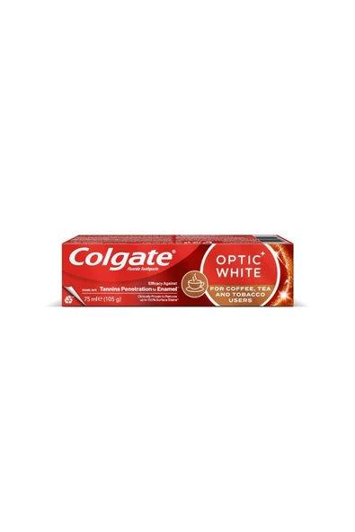 Colgate Optic White Kahve, Çay ve Tütün Kullananlar İçin Diş Macunu 75 ML ürün görseli 1