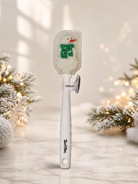 Tantitoni SilikonSpatula 25.5cm Beyaz Kardan Adamlı ürün görseli 1