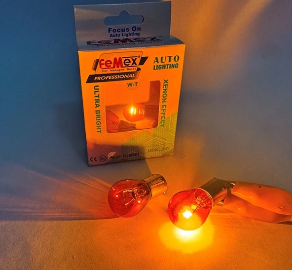 Femex Naturel Turuncu P21W BAU15S Sinyal Aydınlatma ürün görseli 1