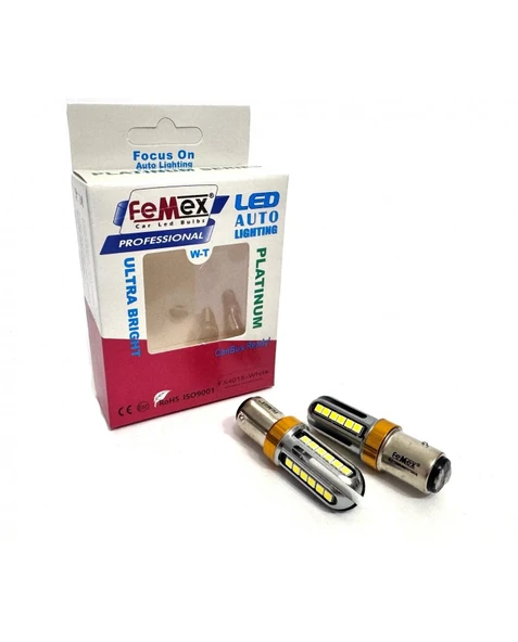 FEMEX Platinum Çift Duy Beyaz P21W 1157 15W  Led Ampul FEMEX ürün görseli 1