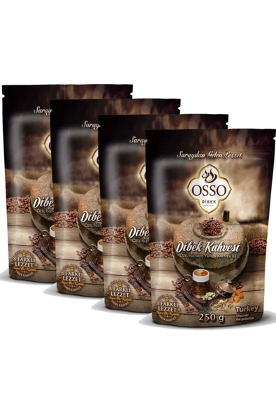 Osso 200 Gr X 4'lü Set Dibek Kahvesi ürün görseli 1