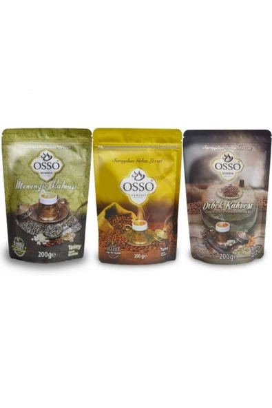 Osso Osmanlı-Dibek-Menengiç Kahvesi 200 Gr 3 LÜ Paket ürün görseli 1