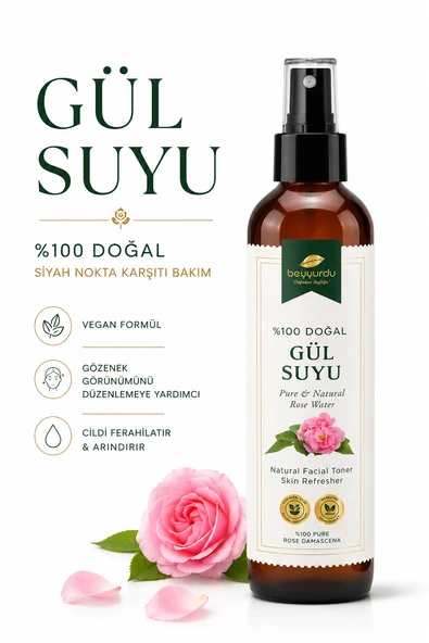 Gül Suyu Beyyurdu Tonik Gözenek Görünümünü Düzenlemeye Yardımcı Aydınlatıcı ve Arındırıcı Bakım ürün görseli 1