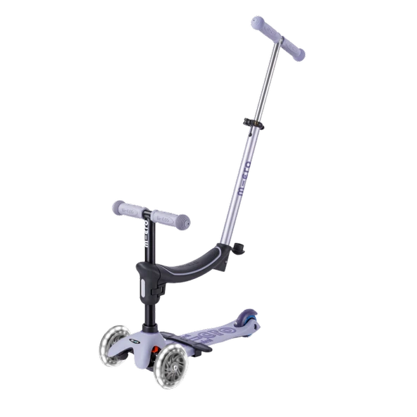 Micro Mini 6 in 1 Deluxe Rock and Go LED Scooter Lavender Mist ürün görseli 1