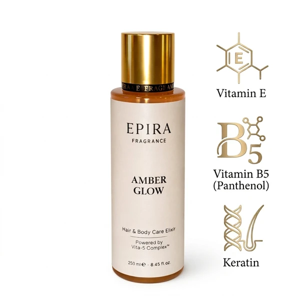 EPIRA Amber Glow Yoğun Kalıcı Saç ve Vücut Spreyi - Vita-5 Complex ile Güçlendirilmiş Vitaminli Bakım ve Işıltı 250ml ürün görseli 1
