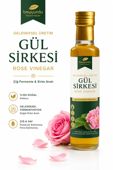 Gül Sirkesi Geleneksel Beyyurdu Fermante Saf Katkısız Doğal Sirke ürün görseli 1