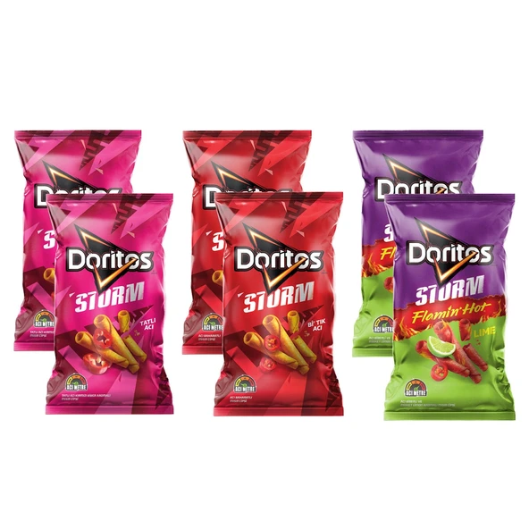 Doritos Storm 125 gr 3 Çeşit 6 lı Karma Paket Cips ürün görseli 1