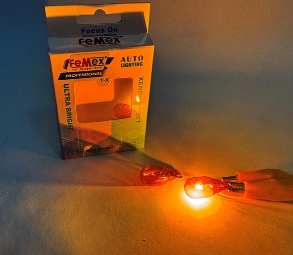 Femex Naturel Turuncu T15 W16W Sinyal Aydınlatma ürün görseli 1