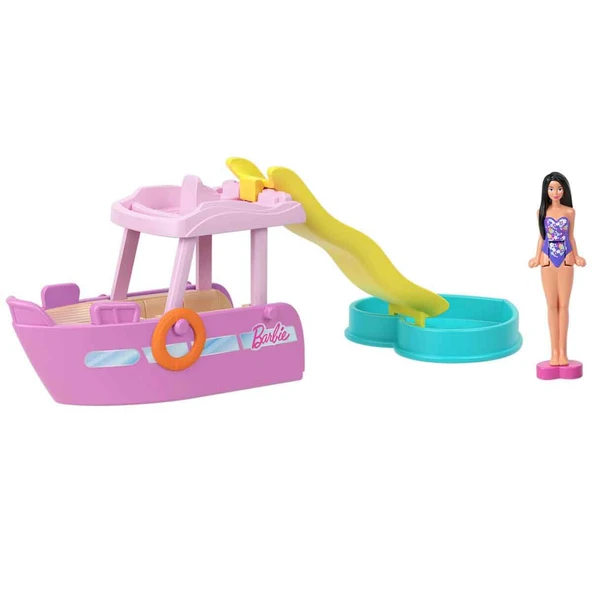 Barbie Mini Barbieland Aracı HYF38 HYF41 Tekne ürün görseli 1