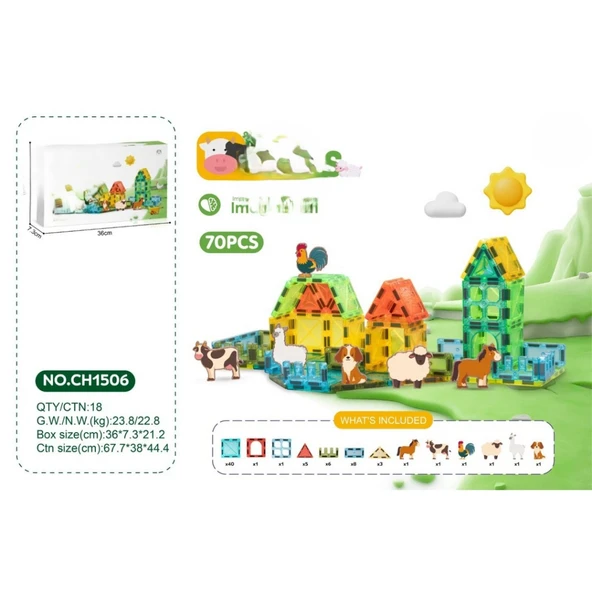 Magnetic Blok 5.5 cm 70 Parça ürün görseli 1