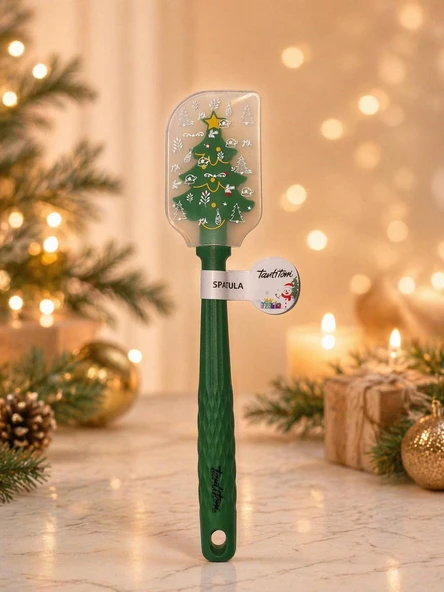 Tantitoni SilikonSpatula 25.5cm Yılbaşı Ağaçlı ürün görseli 1