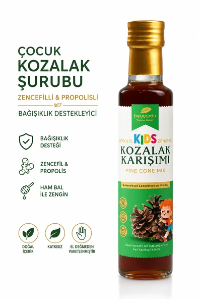 Çocuk Kozalak Şurubu Beyyurdu Zencefilli Propolisli Bağışıklık Destekleyici ürün görseli 1