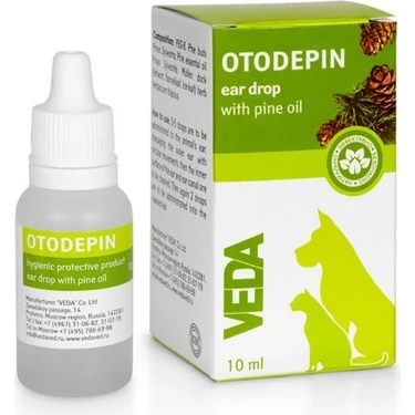 Vedavet Otodepin 10 ml Kedi Köpek Kulak İltihabı (Otitis) Tamamlayıcı Bakım Damlası ürün görseli 1