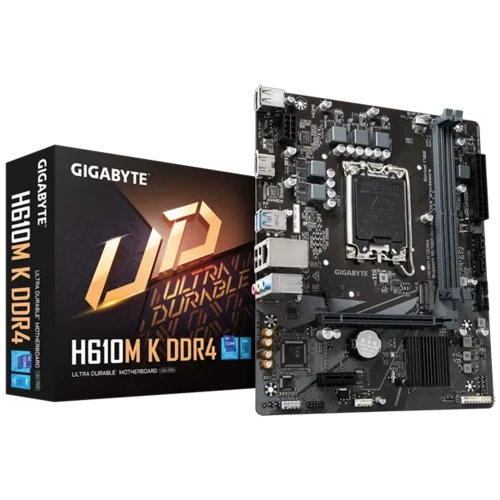GIGABYTE H610M K DDR4, 2xDDR4, M.2, HDMI, 12-13.14.Nesil, LGA1700 Soket, Anakart ürün görseli 1