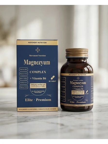 Movement Nutrition Magnezyum Complex + Vitamin B6 90 Tablet ürün görseli 1