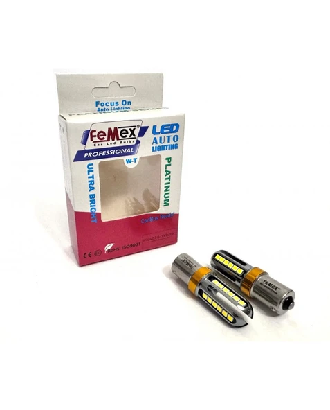 FEMEX Platinum Tek Duy P21W 1156 15W  Beyaz Led Ampul FEMEX ürün görseli 1