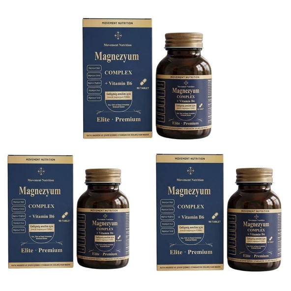 Movement Nutrition Magnezyum Complex + Vitamin B6 90 Tablet - Resim 4