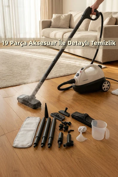 Premier PSC 228 Çok Fonksiyonlu Buharlı Temizlik Makinesi - 1200ML Geniş Hazne ürün görseli 1