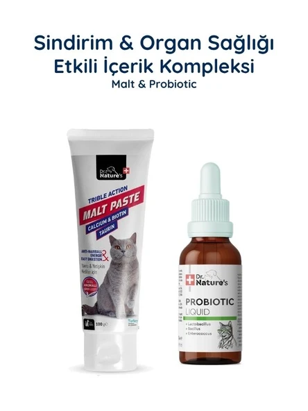 Kedi Malt Macunu + Probiyotik Damla Seti – Sindirim ve Tüy Yumağı Destek Paketi ürün görseli 1