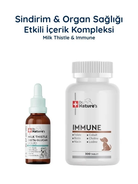 Köpek Milk Thistle + Immune Multivitamin 300 Tablet Seti – Karaciğer ve Bağışıklık Destek Paketi ürün görseli 1