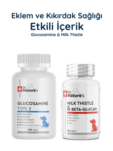 Köpek Glukozamin 300 Tablet + Milk Thistle Seti – Eklem ve Karaciğer Destek Paketi ürün görseli 1