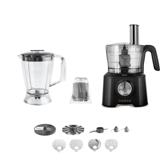 Karaca Mastermaid Power Multifunctional 10 in 1 Mutfak Robotu 2000W Black ürün görseli 1