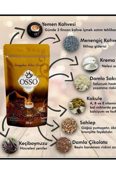 Osso Osmanlı Kahvesi 1000 gr - Resim 5