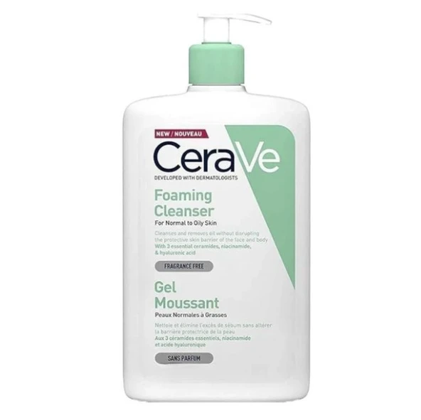 CeraVe Foaming Cleanser Normal ve Yağlıya Dönük Ciltler İçin Köpüren Temizleyici 976 ml ürün görseli 1