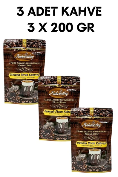 kahve kahvem Kahvecibey Osmanlı Divan Kahvesi 200 gr 3x200GR ürün görseli 1
