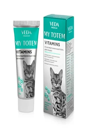 Veda My Totem Vitamins Jel 75 ml Kedi Multivitamin ve Taurin Macunu ürün görseli 1
