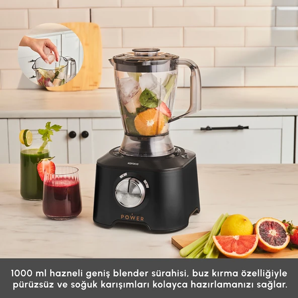 Karaca Mastermaid Power Multifunctional 10 in 1 Mutfak Robotu 2000W Black - Resim 6