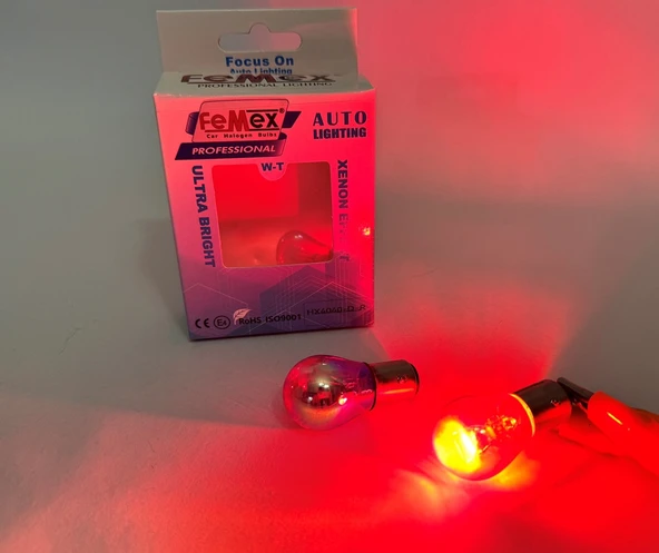 Femex Diadem Kırmızı P21W BAY15D Çift Duy Stop Aydınlatma ürün görseli 1