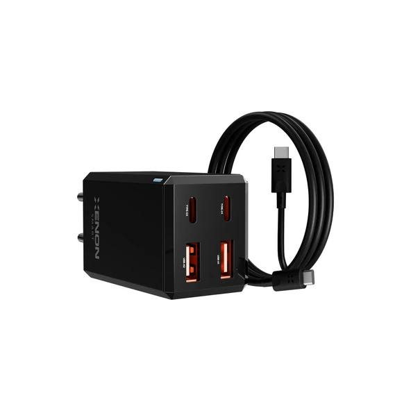Xenon Smart Hızlı Şarj Adaptörü 65W GaN + Type-C Kablo 100W PD 4 Port, iPhone & Samsung Uyumlu (X6425) ürün görseli 1
