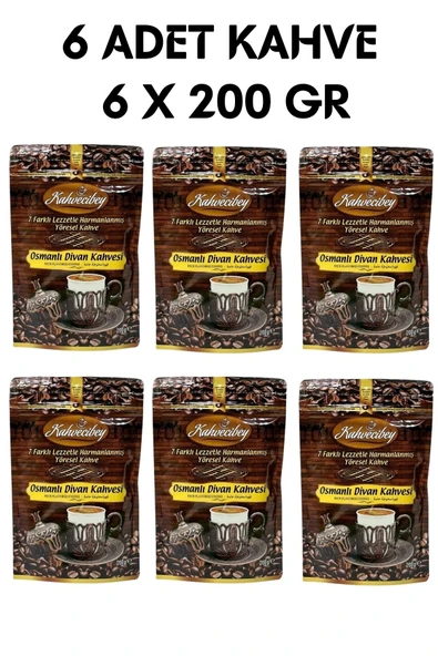 KAHVECİMMM Kahvecibey Osmanlı Divan Kahvesi 200 gr 6x200GR ürün görseli 1