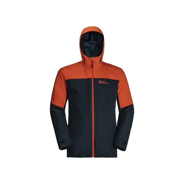 Jack Wolfskin Glaabach 3IN1 Jacket Mont Turuncu - Resim 6