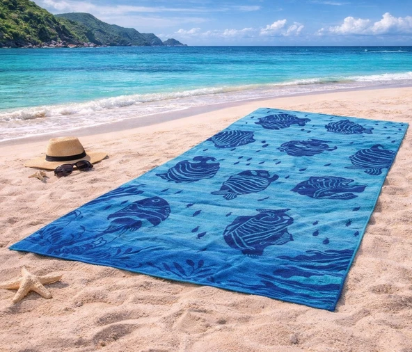 Özdilek Nice Plaj Havlusu (70x150)-Ocean Fish ürün görseli 1