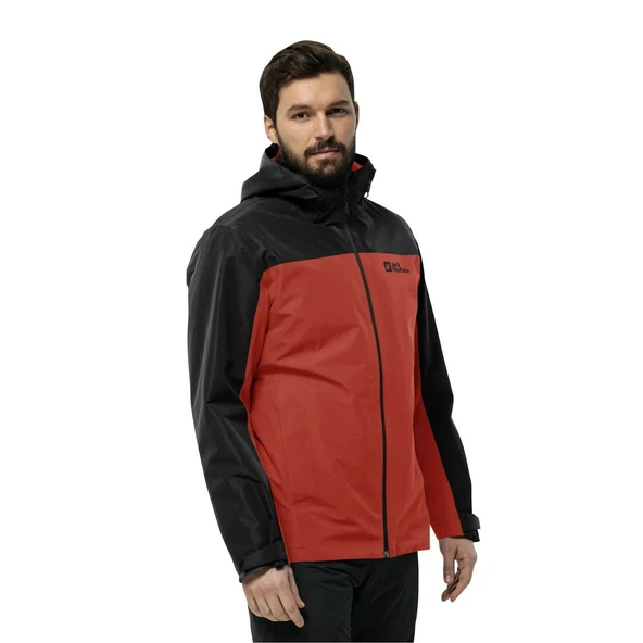 Jack Wolfskin Taubenberg 3IN1 Jacket Mont Kırmızı - Resim 8